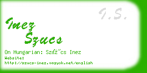 inez szucs business card
